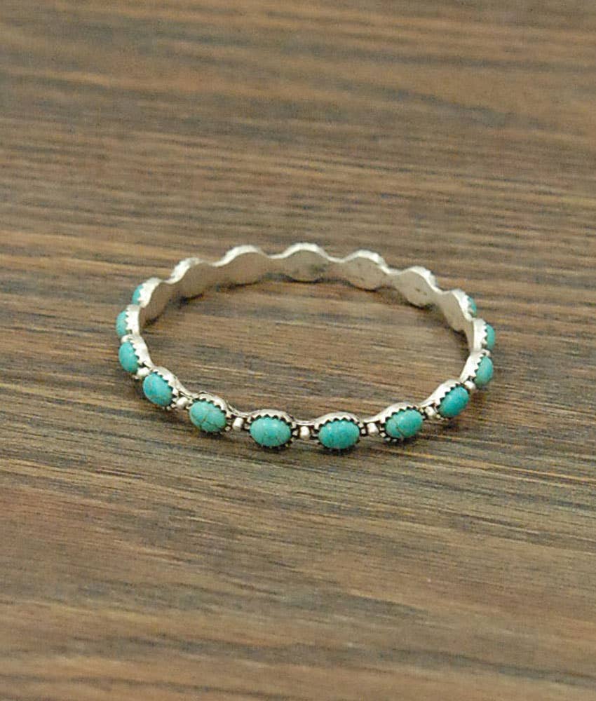 710645, Oval Turquoise Bangle Bracelet