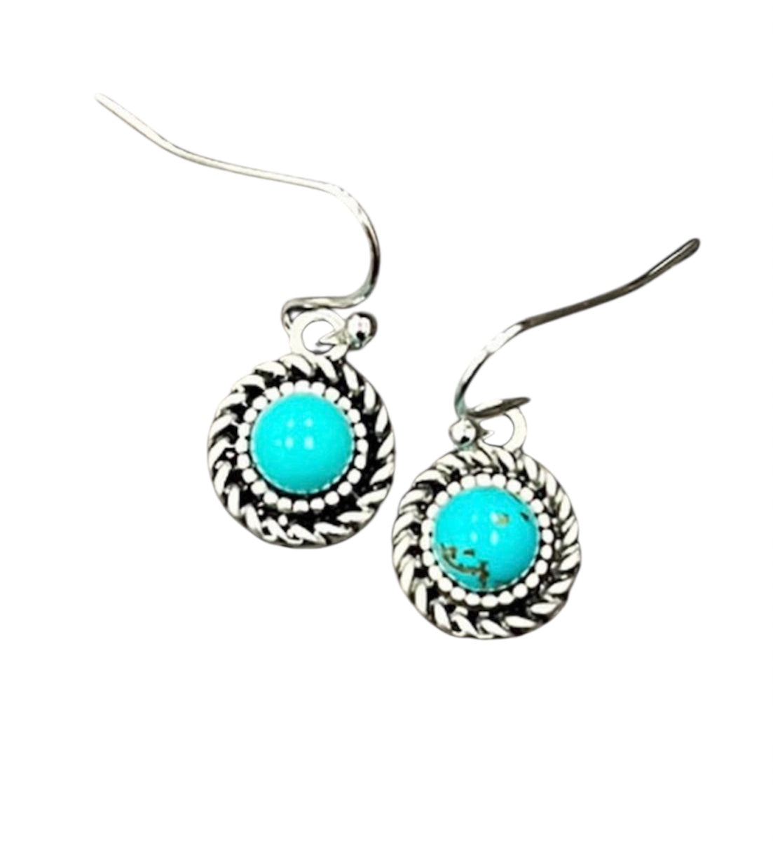 5mm Round Turquoise Earrings 726505
